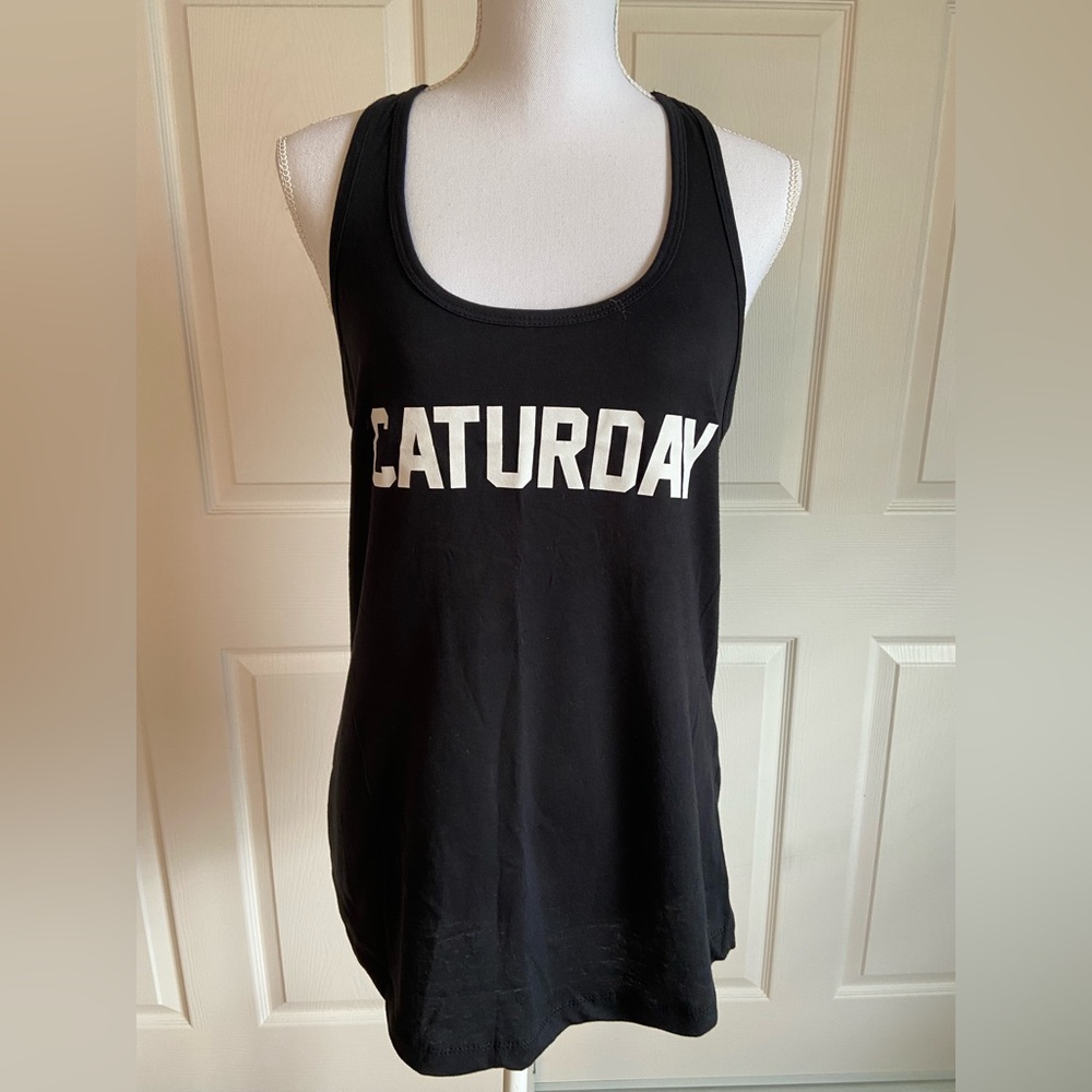 Caturday racer back tank